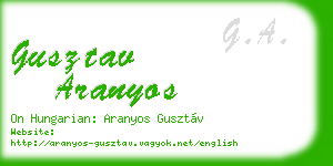 gusztav aranyos business card