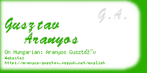 gusztav aranyos business card